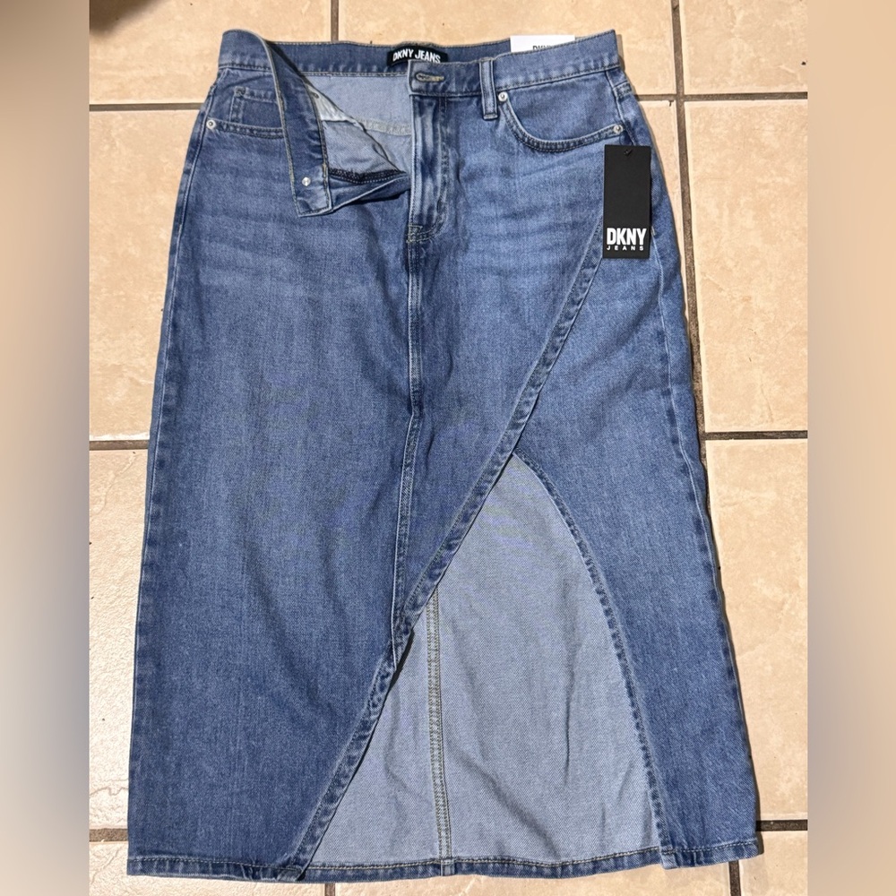 New DKNY Women's Classic Blue Pencil Skirt